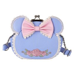 MICKEY & SES AMIS -  PETIT SAC À BANDOULIÈRE FLEURS ET DENTELLE DE MINNIE MOUSE -  LOUNGEFLY