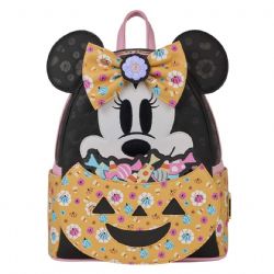 MICKEY & SES AMIS -  SAC À DOS DE MINNIE CITROUILLE FLORALE -  LOUNGEFLY