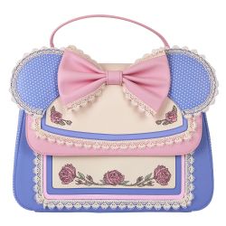 MICKEY & SES AMIS -  SAC À MAIN / BANDOULIÈRE FLEURS ET DENTELLE DE MINNIE MOUSE -  LOUNGEFLY