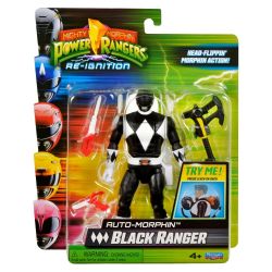 MIGHTY MORPHIN POWER RANGERS -  FIGURINE ARTICULÉE AUTO-MORPHIN DU RANGER NOIR -  RE-IGNITION