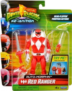 MIGHTY MORPHIN POWER RANGERS -  FIGURINE ARTICULÉE AUTO-MORPHIN DU RANGER ROUGE -  RE-IGNITION