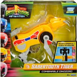 MIGHTY MORPHIN POWER RANGERS -  FIGURINE ARTICULÉE DINOZORD COMBINABLE DE SMILODON -  RE-IGNITION