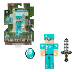 MINECRAFT -  ALEX EN ARMURE DE DIAMANT (8 CM) -  MINECRAFT 15 ANS