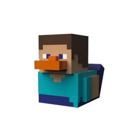 MINECRAFT -  CANARD EN PLASTIQUE STEVE - ÉDITION MINI -  TUBBZ