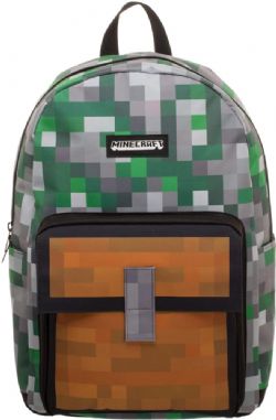 MINECRAFT -  SAC À DOS PIXELISÉ AVEC POCHE CARRÉE