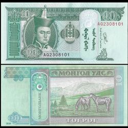 MONGOLIE -  10 TUGRIK 2020 (UNC) 62K