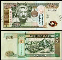 MONGOLIE -  500 TUGRIK 2020 (UNC) 74