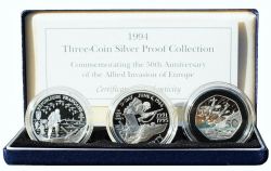 MONNAIE COMMÉMORATIVE -  50E ANNIVERSAIRE DU JOUR J  -ENSEMBLE DE 3 PIÈCES -  PIÈCES DE LA GRANDE-BRETAGNE 1994