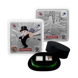 MONOPOLY -  ENSEMBLE DE 2 PIÈCES EN ARGENT -  PIÈCES DE LA NOUVELLE-ZÉLANDE 2013