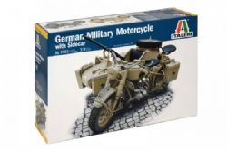 MOTO -  GERMAN BMW R75 AVEC SIDE-CAR 1:9 -  ITALERI