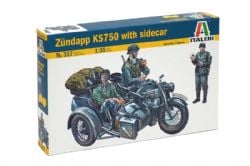 MOTO -  ZÜNDAPP KS750 AVEC SIDE-CAR 1/35 -  ITALERI