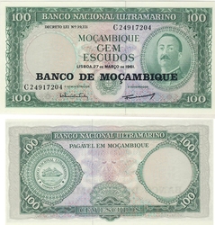 MOZAMBIQUE -  100 ESCUDOS 1976 (UNC) 117A