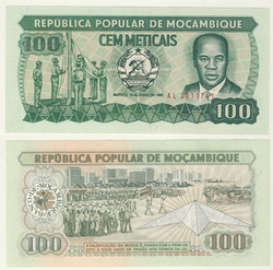 MOZAMBIQUE -  100 METICAIS 1983 (UNC) 130A