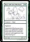 Mystery Booster Playtest Cards 2019 -  Bear with Set's Mechanic