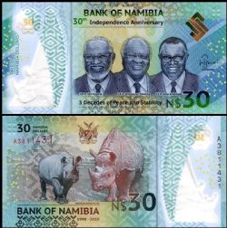 NAMIBIE -  30 DOLLARS 2020 (UNC) - BILLET COMMÉMORATIF 18