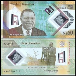 NAMIBIE -  60 DOLLARS 2025 (UNC) - BILLET COMMÉMORATIF 19