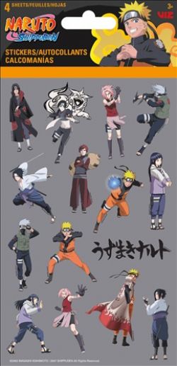 NARUTO -  4 FEUILLES D'AUTOCOLLANTS