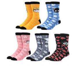 NARUTO -  5 PAIRES DE BAS LONG -  NARUTO SHIPPUDEN X SANRIO