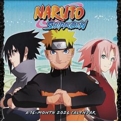 NARUTO -  CALENDRIER OFFICIEL 2026 (16 MOIS) -  SHIPPUDEN