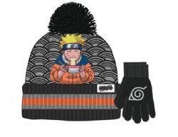 NARUTO -  ENSEMBLE TUQUE ET GANTS DE NARUTO MANGEANT DES RAMENS