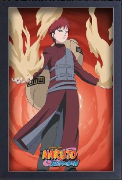 NARUTO -  IMAGE ENCADRÉE - GAARA AVEC SABLE (33 CM X 48 CM) -  SHIPPUDEN