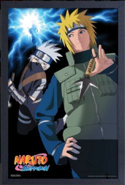 NARUTO -  IMAGE ENCADRÉE MINATO & KAKASHI (33 CM X 48 CM) -  SHIPPUDEN