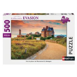 NATHAN -  VERS LE PHARE DE PLOUMANAC'H EN BRETAGNE (500 PIECES) -  COLLECTION ÉVASION