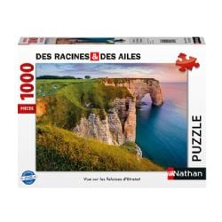 NATHAN -  VUE SUR LES FALAISES D'ETRETAT (1000 PIECES) -  COLLECTION ÉVASION