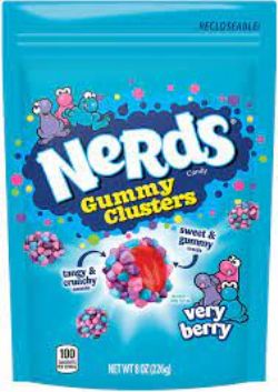 NERDS -  CLUSTERS GUMMY VERY BERRY- 227G