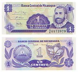 NICARAGUA -  1 CENTAVO 1991 167