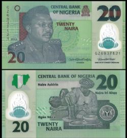 NIGERIA -  20 NAIRA 2022 (UNC)