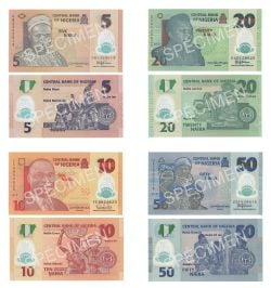 NIGERIA -  ENSEMBLE DE 4 DIFFÉRENTS BILLETS DE 2018 (UNC)