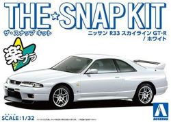 NISSAN -  SNAP KIT - R32 SKYLINE GT-R (BLANC CRISTAL) -1/32 14-B -  AOSHIMA