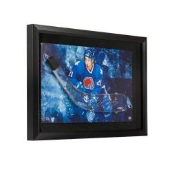 NORDIQUES DE QUÉBEC -  CADRE AVEC LAME DE BÂTON AUTOGRAPHIÉE PAR PETER FORSBERG (64CM X 43CM) -  COLLECTION UPPER DECK