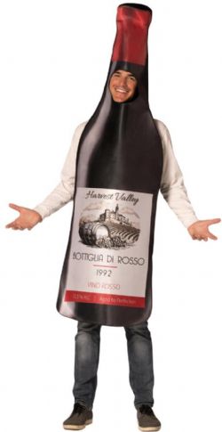 NOURRITURE -  COSTUME DE BOUTEILLE DE VIN (ADULTE)