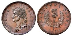 NOUVELLE ÉCOSSE -  HALFPENNY TOKEN 1823 - PROVINCE OF NOVA-SCOTIA, SANS TIRET, NE TOUCHE PAS -  JETONS DE NOUVELLE ÉCOSSE 1823