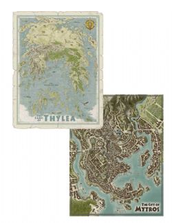 ODYSEEY OF THE DRAGONLORDS -  DOUBLE SIDED MAP OF THYLEA & MYTROS