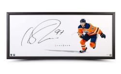 OILERS D'EDMONTON -  CADRE AUTOGRAPHIÉE DE CONNOR MCDAVID - 