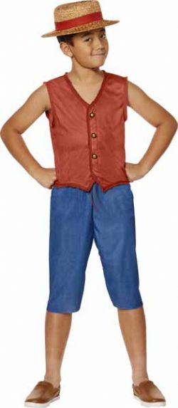 ONE PIECE -  COSTUME DE LUFFY (ENFANT)