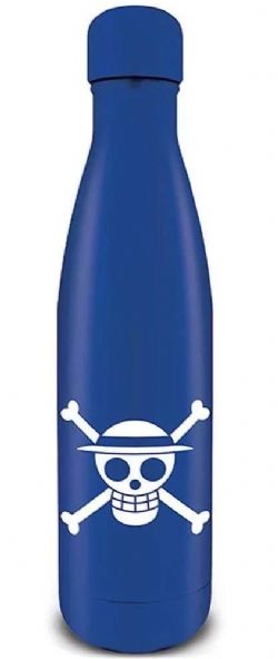 ONE PIECE -  EMBLÈME DE L'ÉQUIPAGE DU CHAPEAU DE PAILLE, BLEUE (540 ML) -  BOUTEILLE EN MÉTAL
