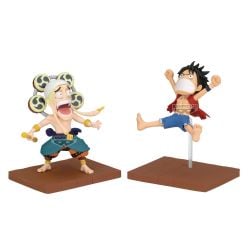 ONE PIECE -  FIGURINE DE MONKEY D LUFFY & ENEL -  LOG STORIES