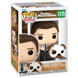 PARKS AND RECREATION -  FIGURINE POP! EN VINYLE DE CHRIS TRAEGER AVEC CHAMPION (10 CM) 1415