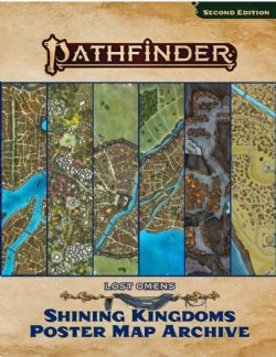 PATHFINDER 2E -  LOST OMENS - SHINING KINGDOMS POSTER MAP ARCHIVE (ANGLAIS) -  UNIVERS