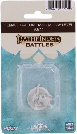 PATHFINDER DEEP CUTS FIGURINES NON PEINTES -  FEMALE HALFLING MAGUS LOW-LEVEL -  FIGURINE JDR