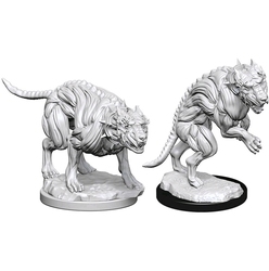 PATHFINDER DEEP CUTS FIGURINES NON PEINTES -  HELL HOUNDS(2) -  FIGURINE JDR