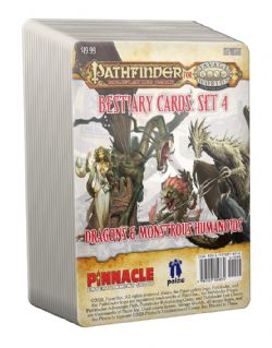 PATHFINDER FOR SAVAGE WORLDS -  BESTIARY CARDS PACK 4 – DRAGONS & MONSTROUS HUMANOIDS (ANGLAIS) -  ACCESSOIRE CARTES SW