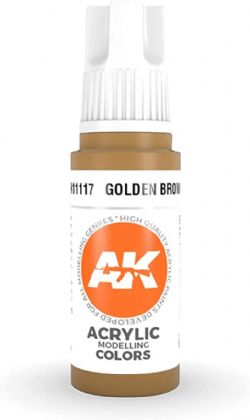 PEINTURE ACRYLIQUE -  GOLDEN BROWN (17 ML) -  AK INTERACTIVE