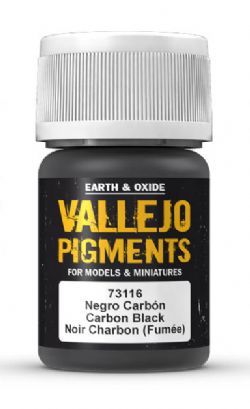 PEINTURE VALLEJO -  CARBON BLACK (SMOKE BLACK) -  PIGMENTS VAL-P #73116