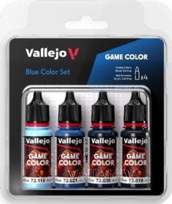 PEINTURE VALLEJO -  ENSEMBLE DE COULEURS BLEUES -  GAME COLOR VAL #72376