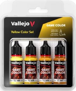 PEINTURE VALLEJO -  ENSEMBLE DE COULEURS JAUNE -  GAME COLOR VAL #72378